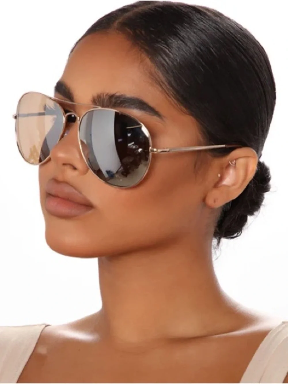 Fashion Nova | She's A Classic Aviator Sunglasses - Gold